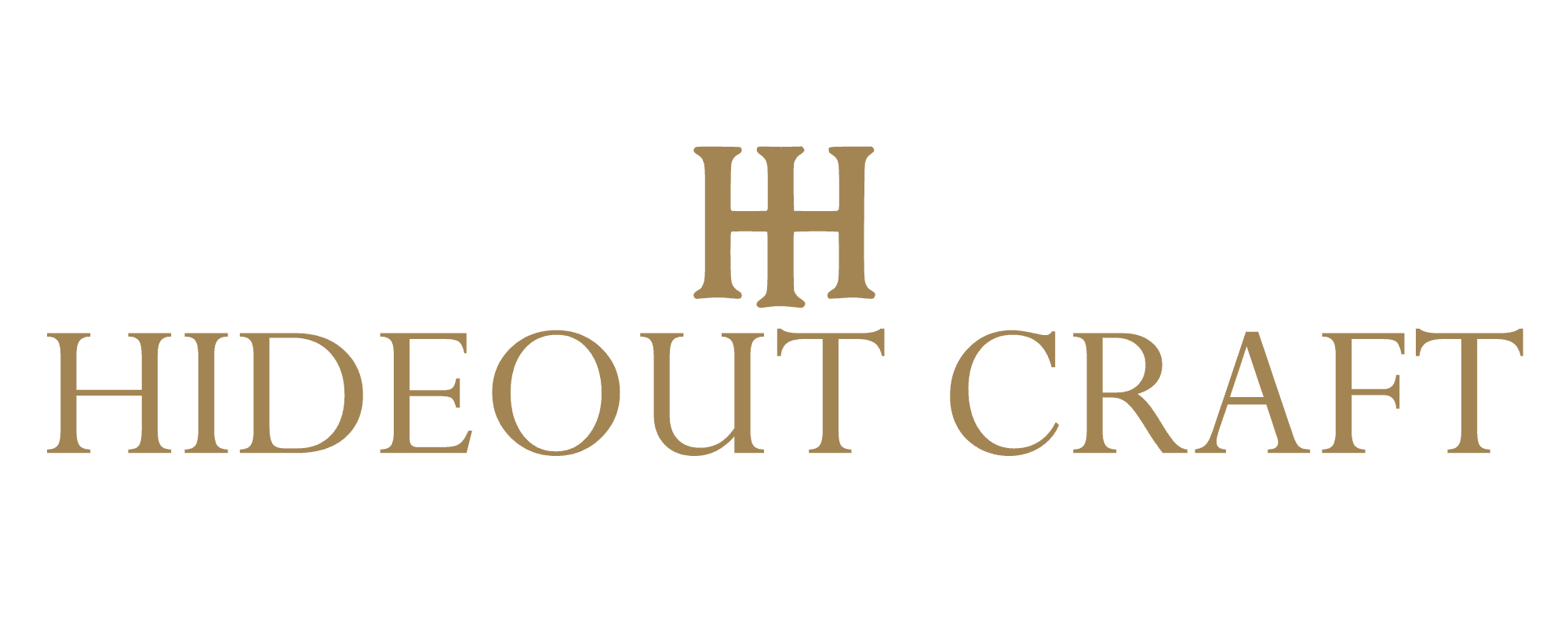 Logo with a tan 'HC' monogram above 'HIDDEN CRAFT' on a dark green background