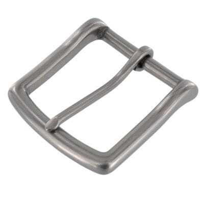 Buckleguy 1¾ inch nickel matte heel bar buckle