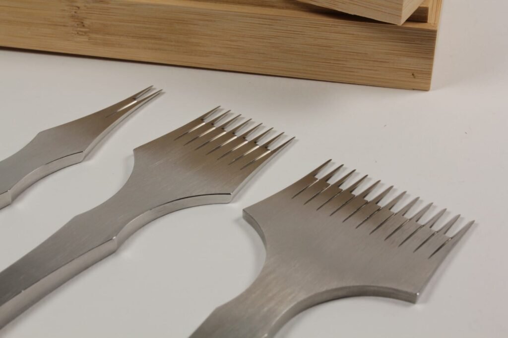 Kevin Lee French style pricking irons 3.85mm in 2, 8 and 12 tooth for leather stitching
