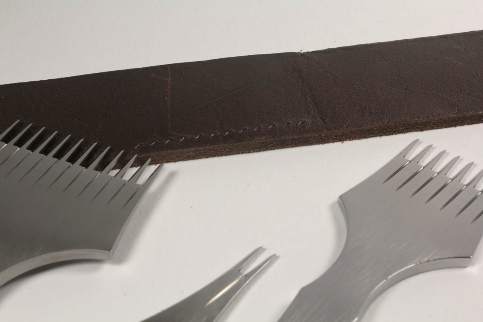 Kevin Lee 3.85mm French style pricking irons in leather (2, 8 and 12 tooth)