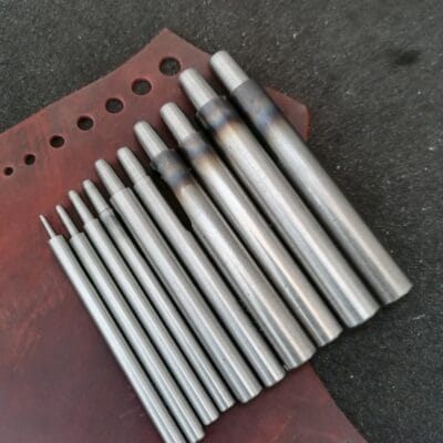 Leather Basic hole punch set with multiple punch sizes