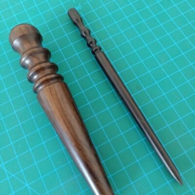 Ebony wood burnisher stick for leather edge finishing