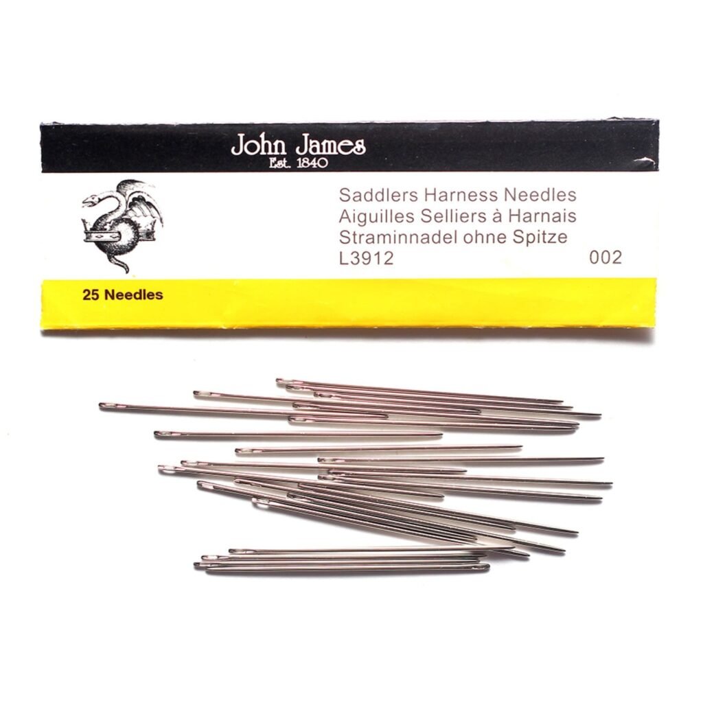 John James saddlers harness needles pack of 25 for leather hand stitching