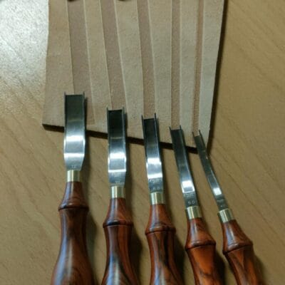 Kevin Lee French skiving knives with DC53 steel blades for leather thinning