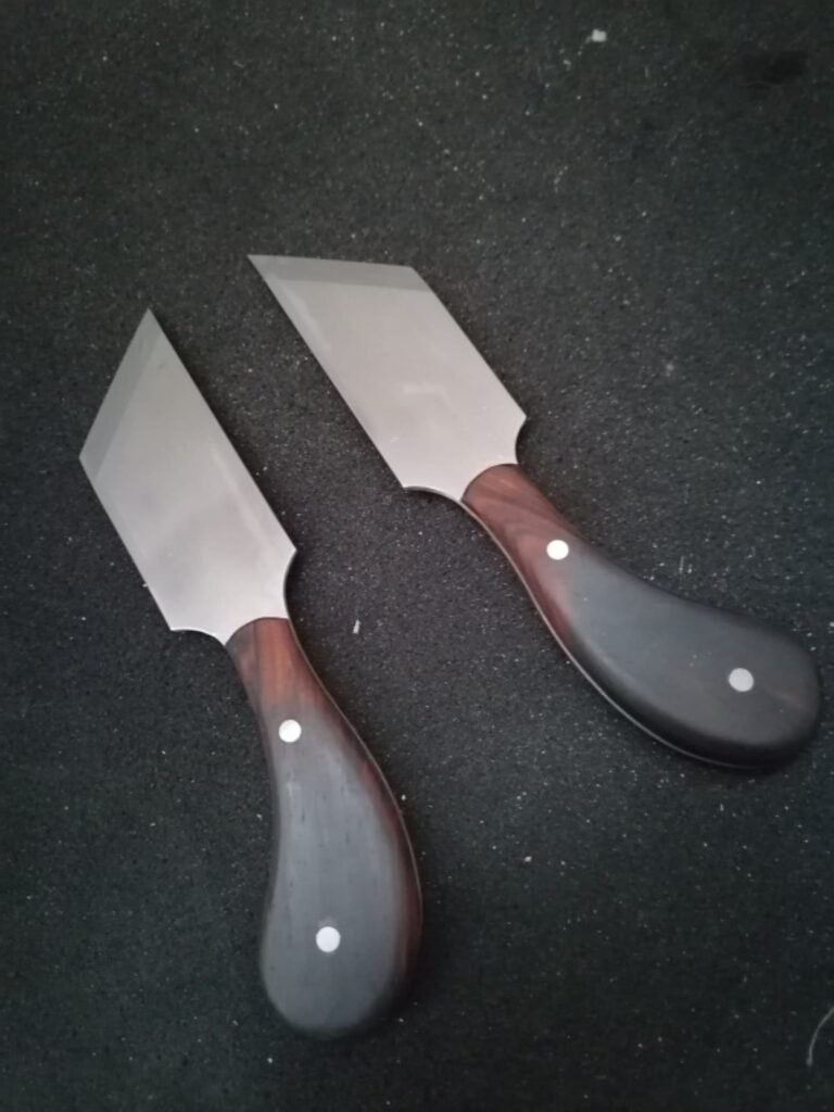 Kevin Lee skiving knife full tang rosewood handle for leather skiving and cutting