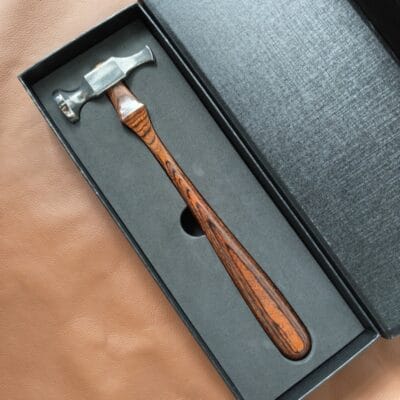 Steel hammer for leathercraft work