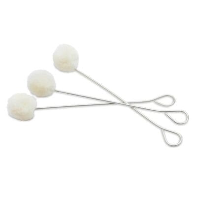 Wool daubers for applying leather dye and finishes