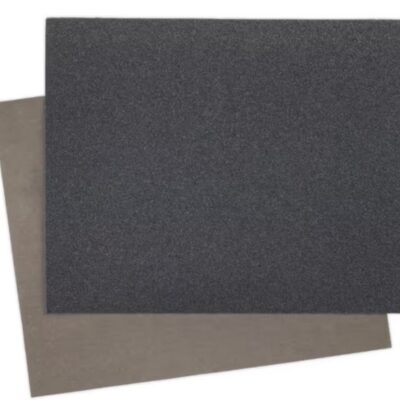 Wet and dry abrasive sheet for leather edge sanding and workshop finishing