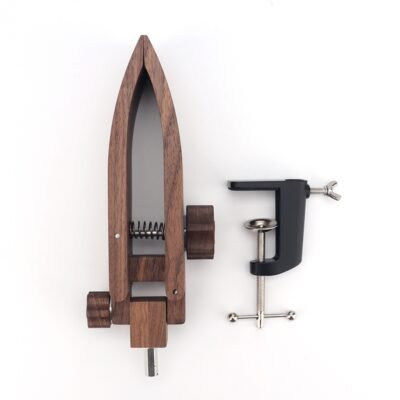 Kevin Lee wooden stitching pony with clamp – full product view