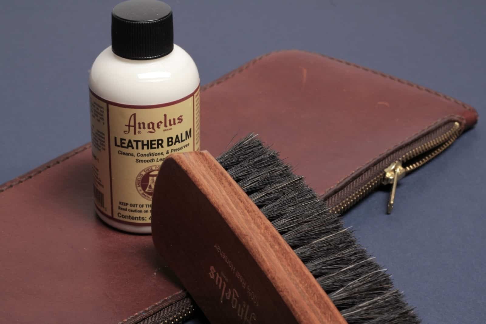 Conditioning a finished leather journal with leather balm