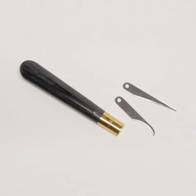 Kevin Lee interchangeable-blade pattern knife with straight and curved blades