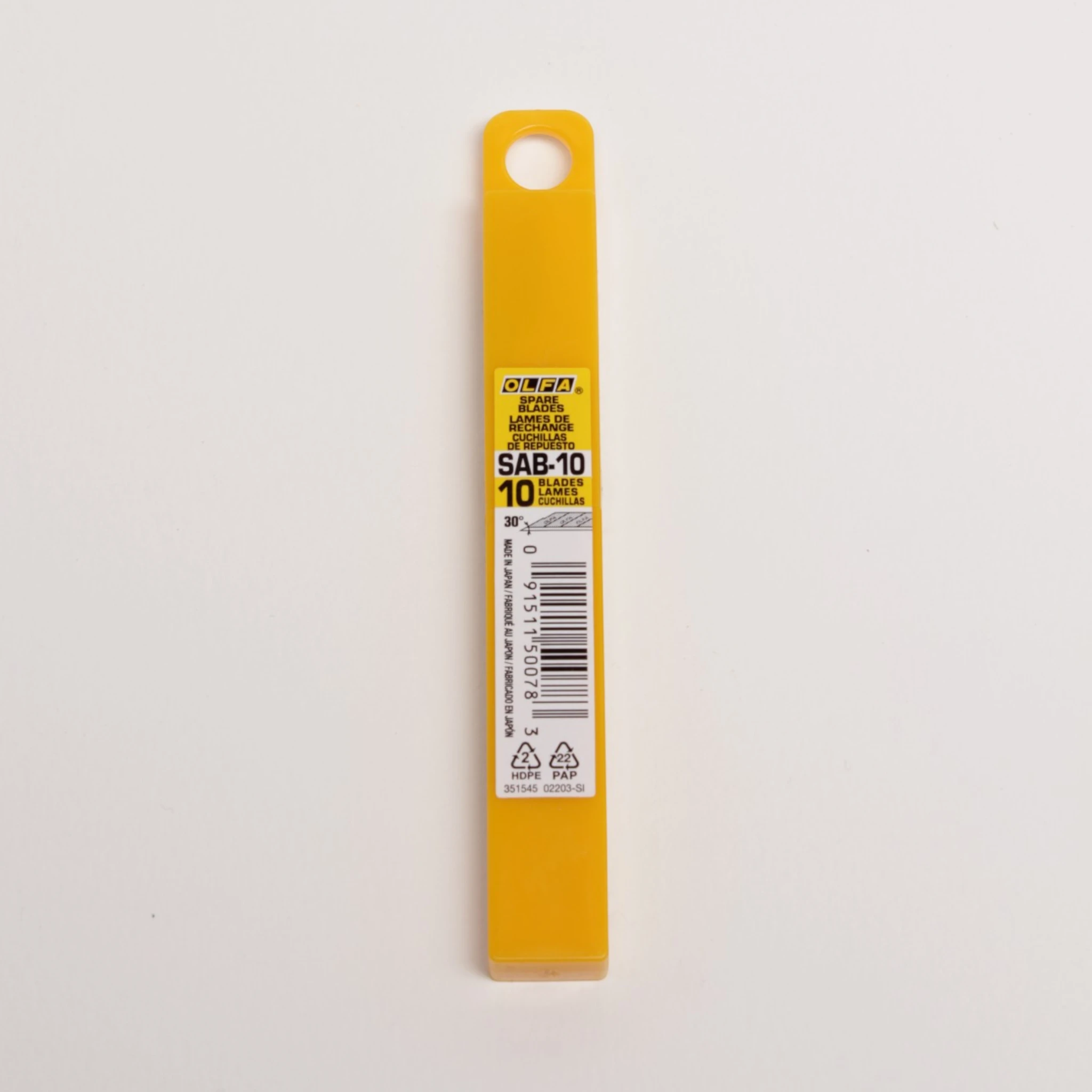 OLFA SAB-10 replacement blades shown in original retail packaging
