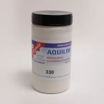 Renia Aquilim 330 500g water-based leather adhesive, front of tub