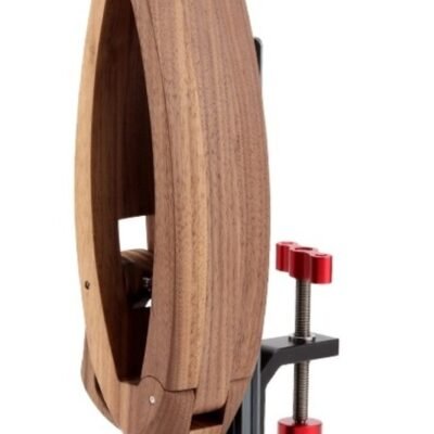 Kevin Lee liftable black walnut stitching pony with 65mm jaws and adjustable mounting hardware