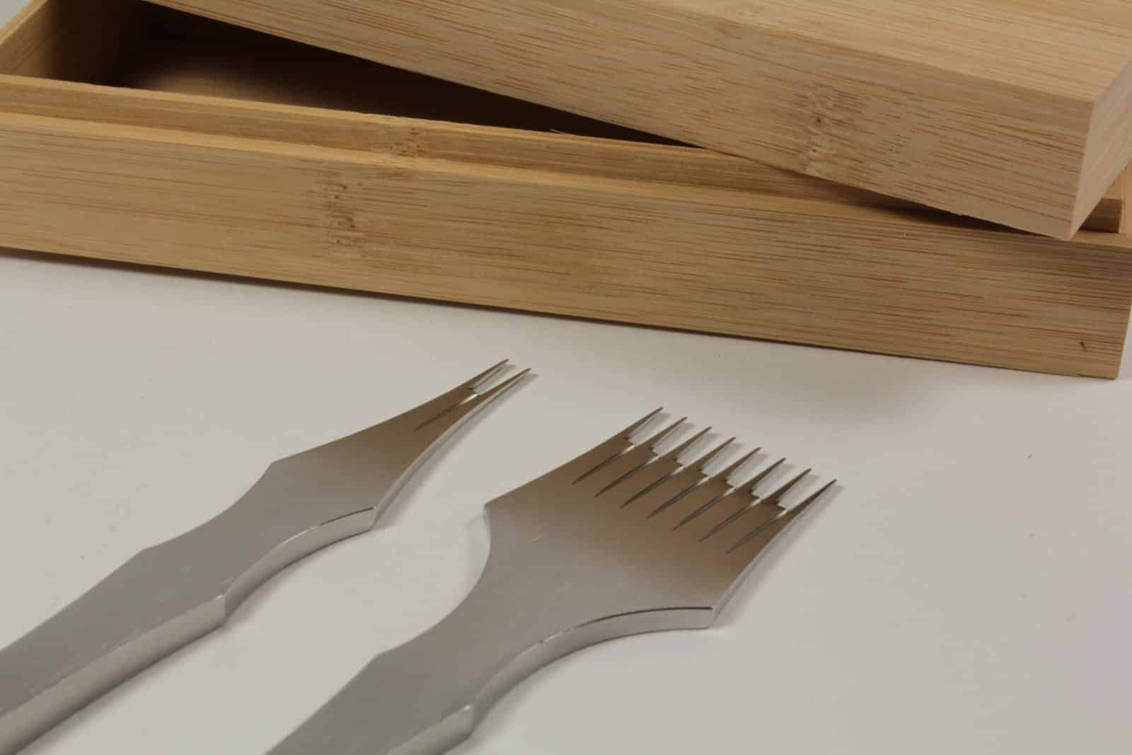Kevin Lee 4mm French style pricking irons (2 and 8 tooth)